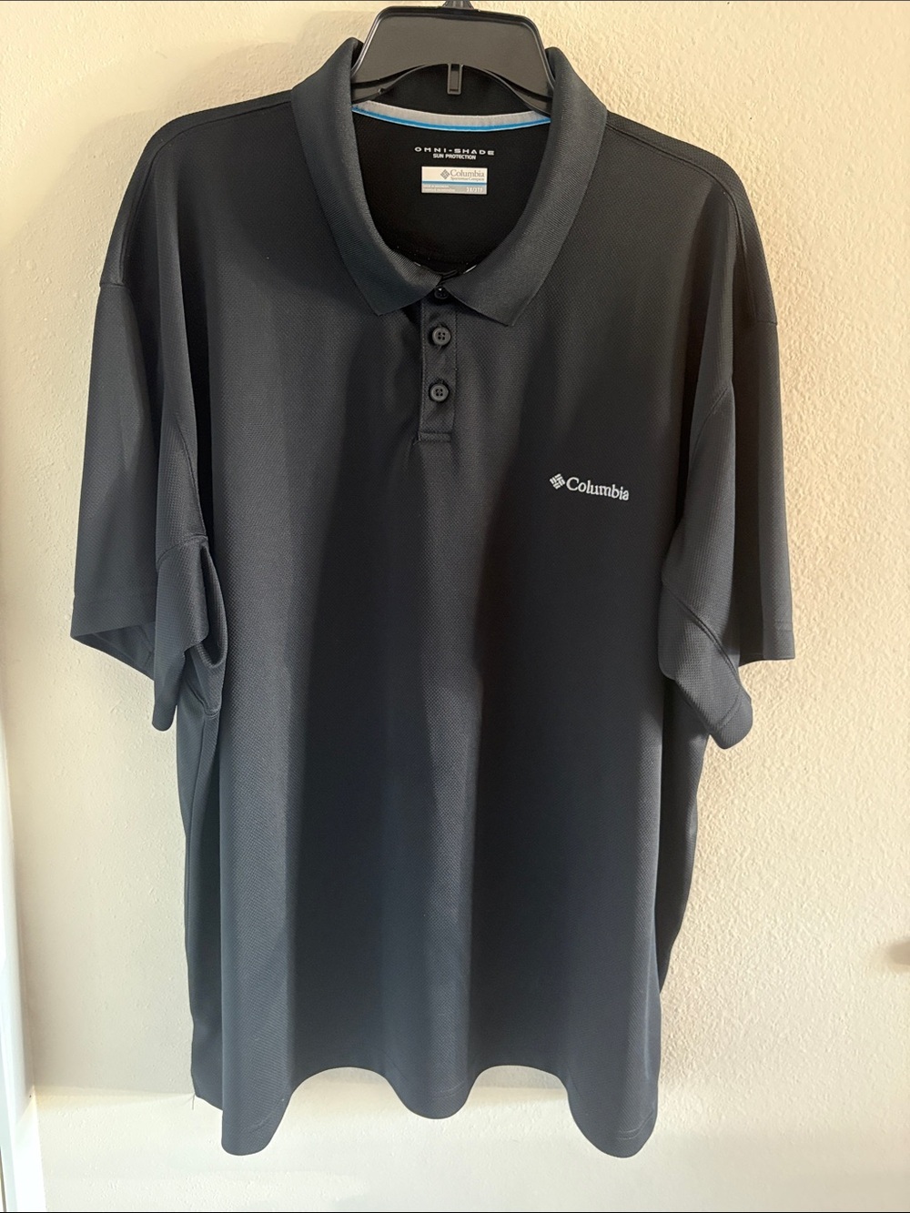 Columbia Black Polo with White Logo